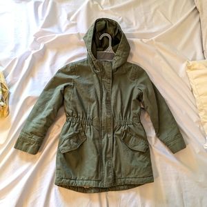 Green military jacket girls size small Gap